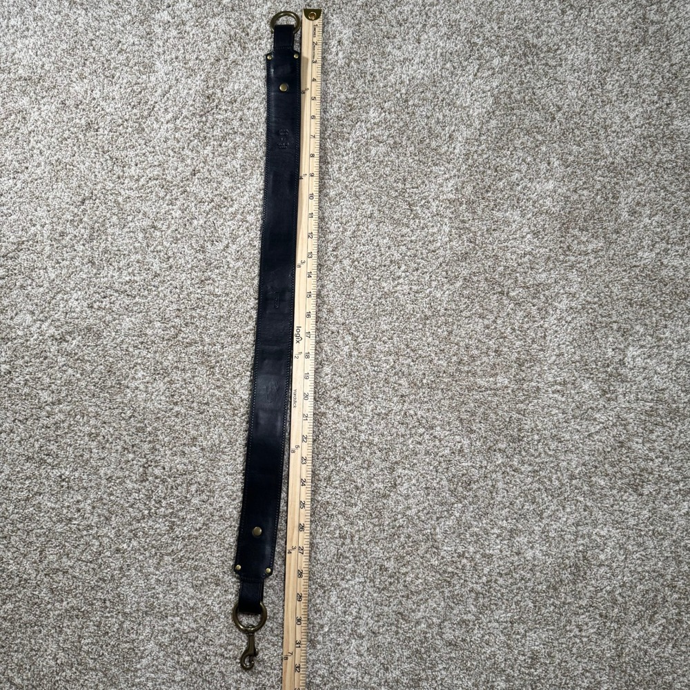 Coach Leather Horsebit Style Belt Brass Double Rings Branded Studs - Picture 10 of 16